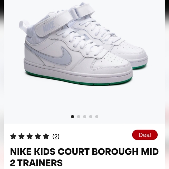 Nike Other - Nike- Court Borough Mid 2 Sneaker White & Blue, Kids' 4Y